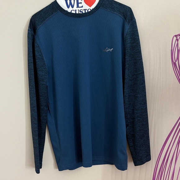 Greg Norman Collection Blue Long Sleeve Shirt - Picture 1 of 6